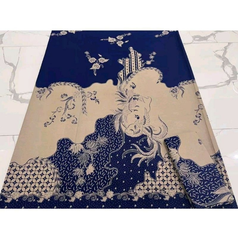 Kain Batik Halus Printing Kain Meteran Bahan Baju Batik Pekalongan Terbaru motif burung kembar