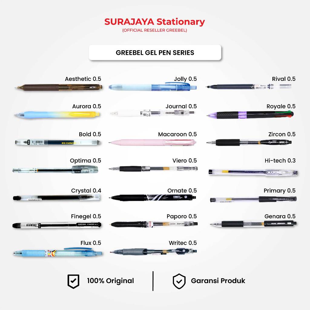

Pulpen Gel Greebel / Gel Pen (12PCS/SET) Ballpoint Bolpen Pena Pulpen Murah