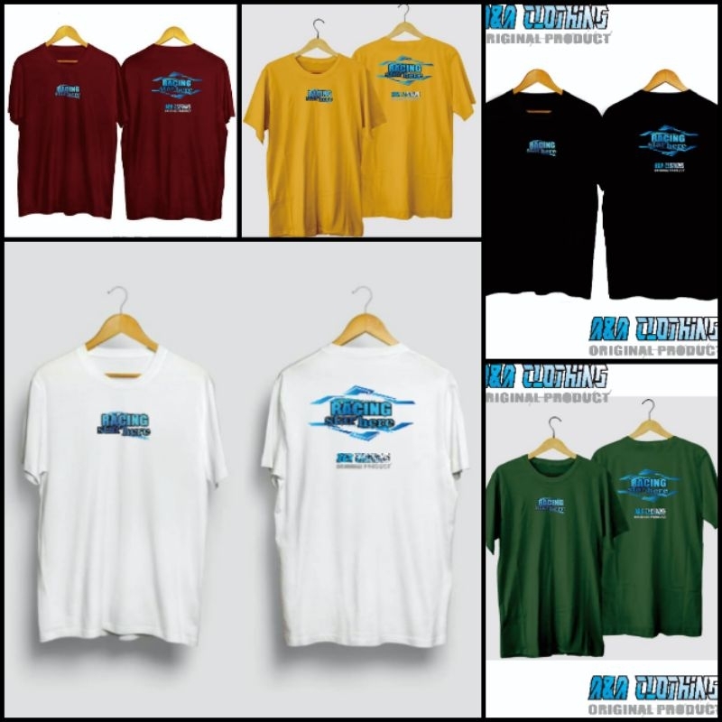 kaos distro racing star original warna putih,ijo,kuning,hitam,merah