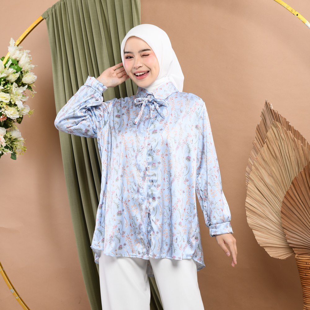 Alea Silk Kemeja Armani Motif Kemeja Basic