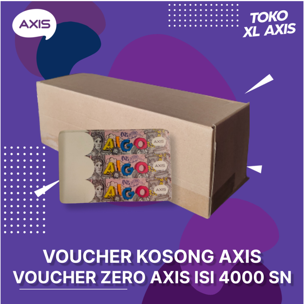Voucher Kosong Axis / Voucher Zero Axis / Voucher Kosongan Per Box Isi 4.000 SN