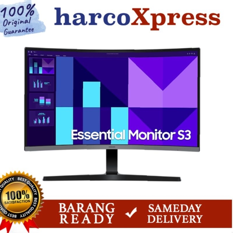 Monitor LED Samsung S27D396 Curved 1800R speaker 1080p FHD 100Hz | LS27D396GAEXXD S39GD 27D396