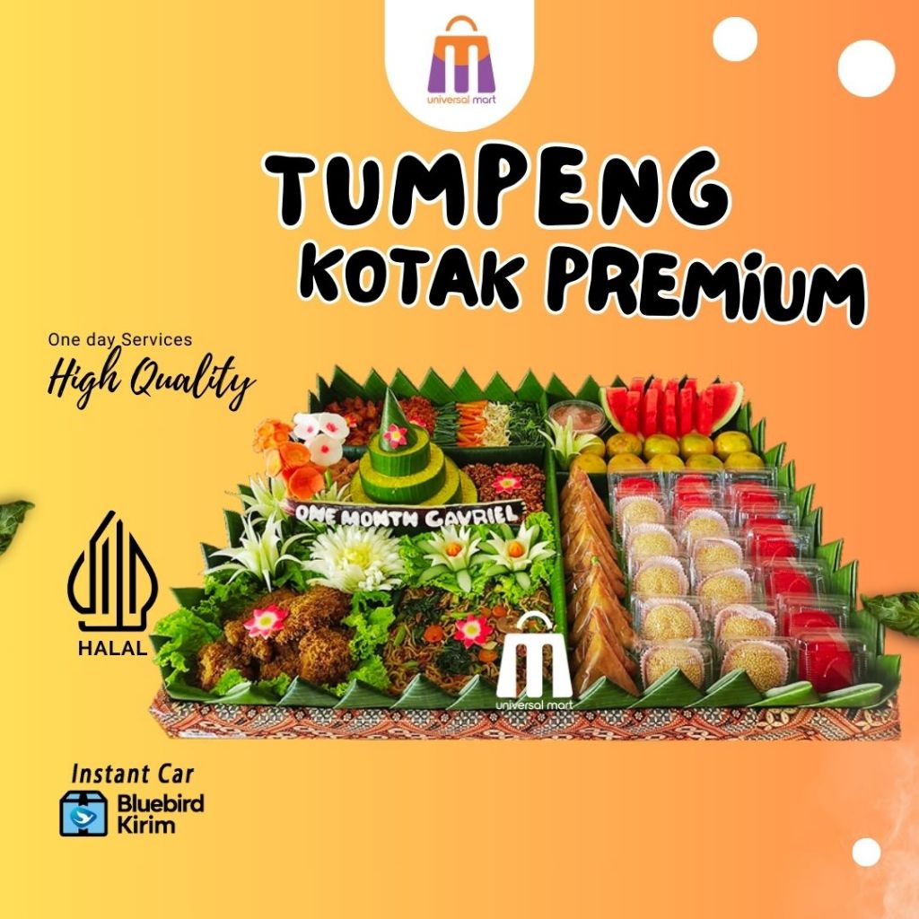 

Nasi tumpeng + kue + buah , kotak premium porsi 10 jabodetabek