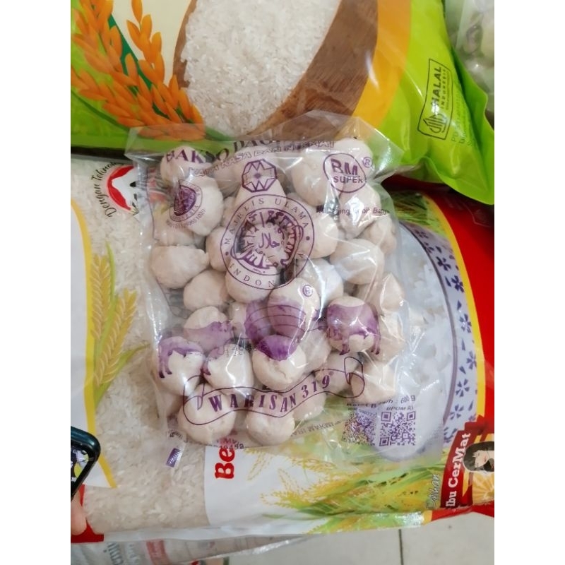 

Baso warisan 319 kemasan ungu enak nikmat sertifikat halal