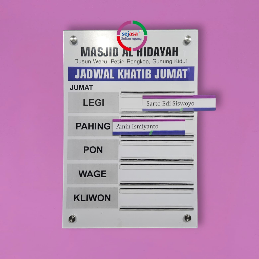 

Akrilik Papan Informasi Custom | Custom Informasi Jadwal | Custom Papan Akrilik | Papan Akrilik