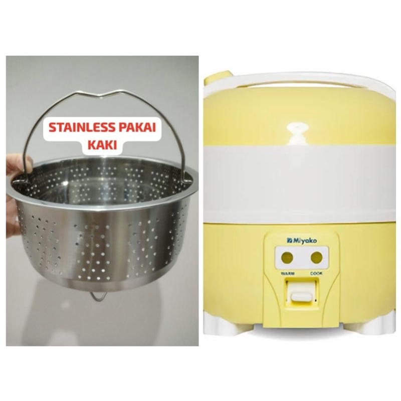 Sarangan Steamer berbahan Stainless Steel Low Carbo Utk Magic Com Miyako Mini MCM 610