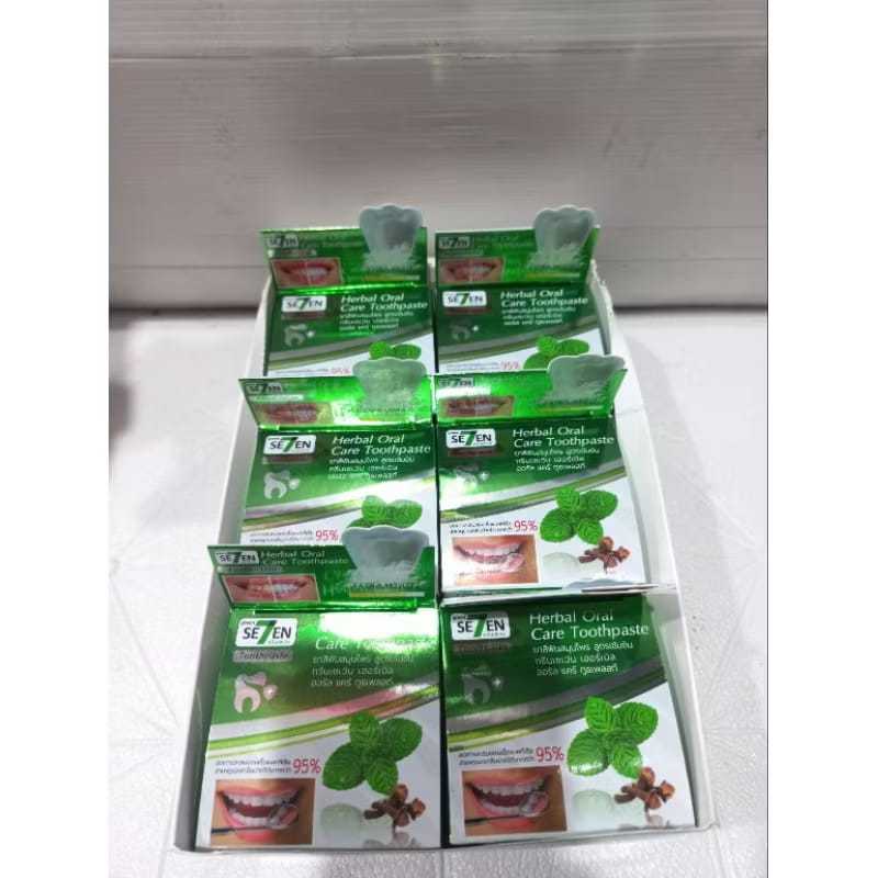 Pasta Gigi Herbal Konsentrat - SE7EN Green Seven Herbal Oral Care Toothpaste 25gr
