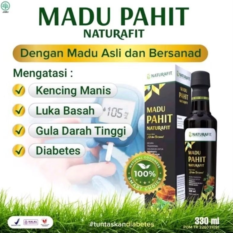 

Madu Hitam Pahit Naturafit 100% Madu Asli Bersanad Mengobati Diabetes Gula Darah Tinggi BPOM Aman Di Komsumsi