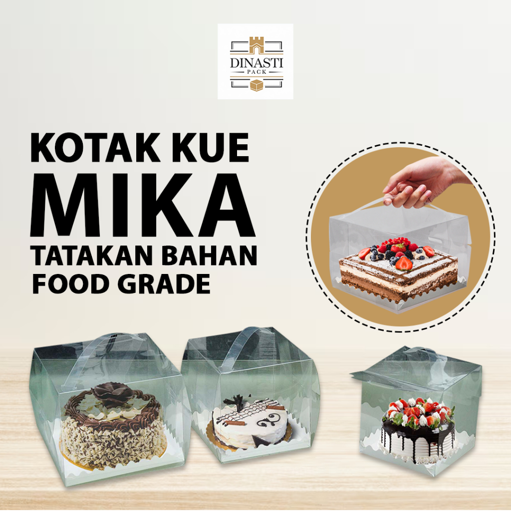 

Box Cake Kotak Kue Packaging Mika Transparan Murah M2
