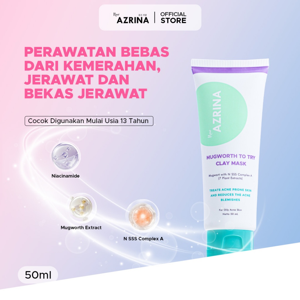 Azrina Mugworth To Try Clay Mask - Masker Wajah Acne Wanita Mencegah Jerawat Dan Membersihkan Komedo