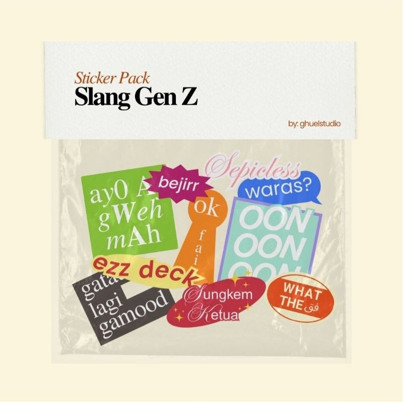 

Sticker Pack Vinyl Glossy Waterproof - Slang Gen Z (10 pcs)