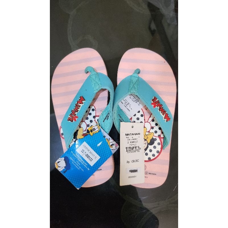 Sandal jepit anak Disney Minnie Nevada original pink