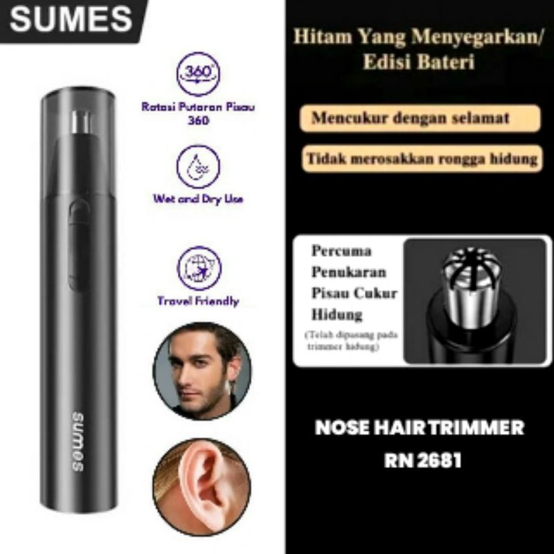 Nose Hair Trimmer Alat Cukur Bulu Hidung Pencukur Bulu Hidung Elektrik