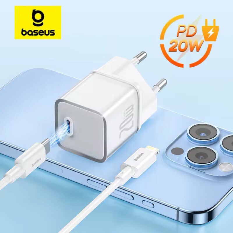 Charger set Lightning BASEUS Cube pd/Super si/Palm 20W/Super si ll S20CL