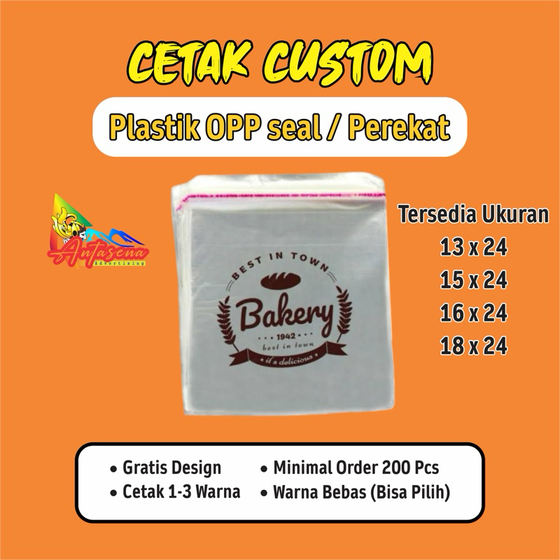 

Sablon / Cetak Custom Plastik OPP Seal / Lem / Perekat || Gratis Desain || Tersedia Berbagai Ukuran