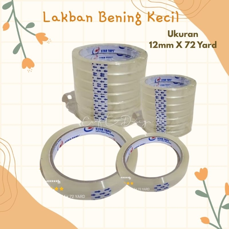 

Lakban Bening 12mm Satuan Ecer
