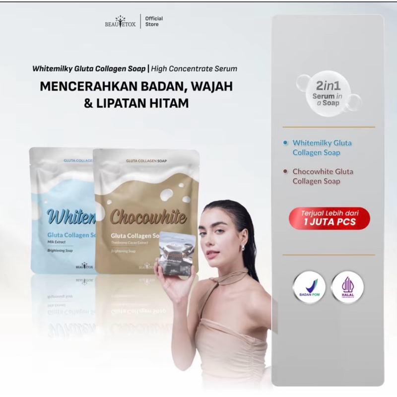 Sabun Pencerah Viral Gluta Collagen ~ Soap Brightening Whitening GCS