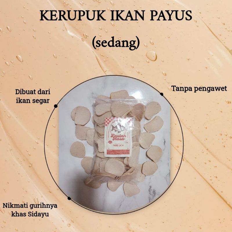 Kerupuk Ikan Payus Khas Gresik (sedang)