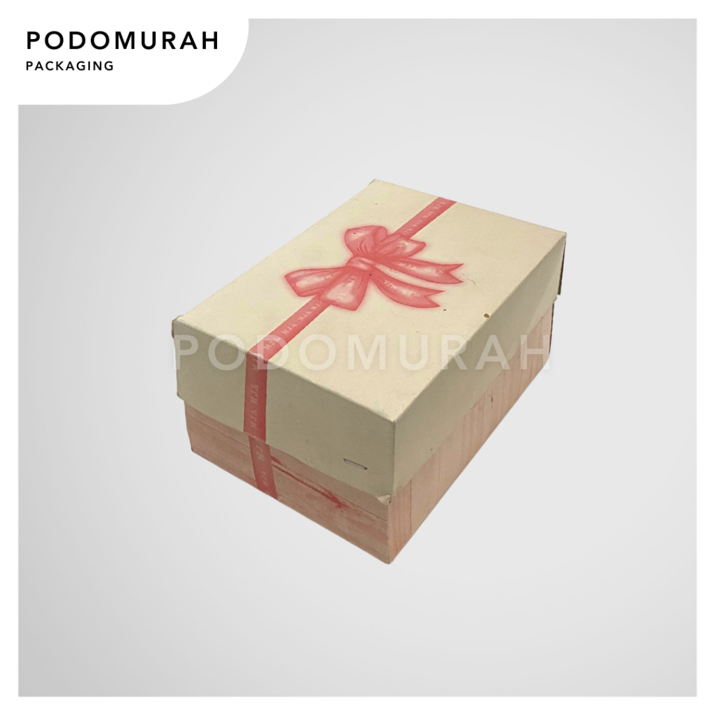 Dus Aqua T 14x10x7 /Box Makanan Snack Ribbon Putih/Meal Box /Dus Catering Jajanan  /Wadah Makanan