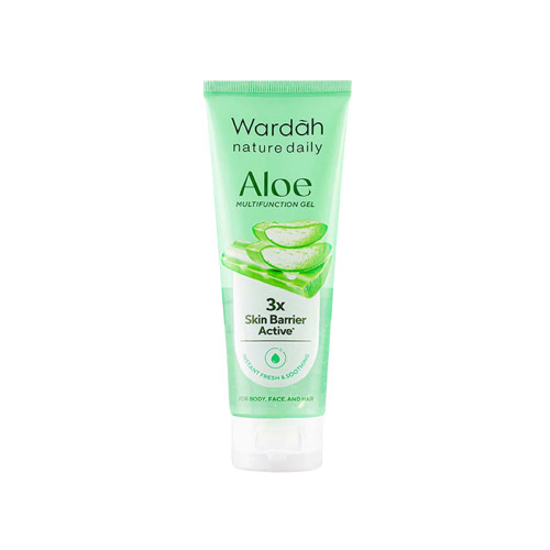 100ml Wardah Aloe Vera Multifuction Gel 3X Skin Barrier Moisturizer Cream Kulit Kering Kemerahan Pel