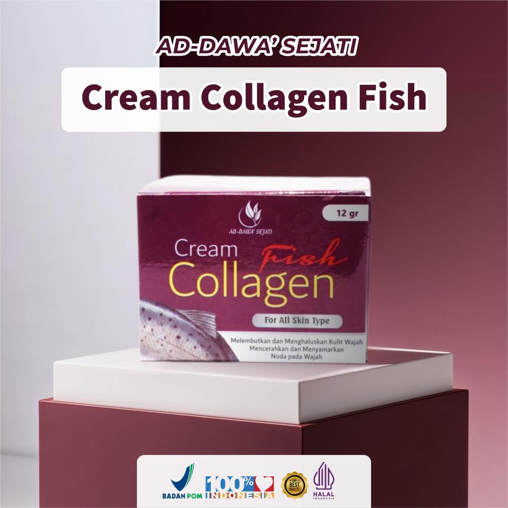 ADDAWA Cream Collagen Vitamin Fish Whitening BPOM Asli Pelembab Mengencangkan Mencerahkan Wajah