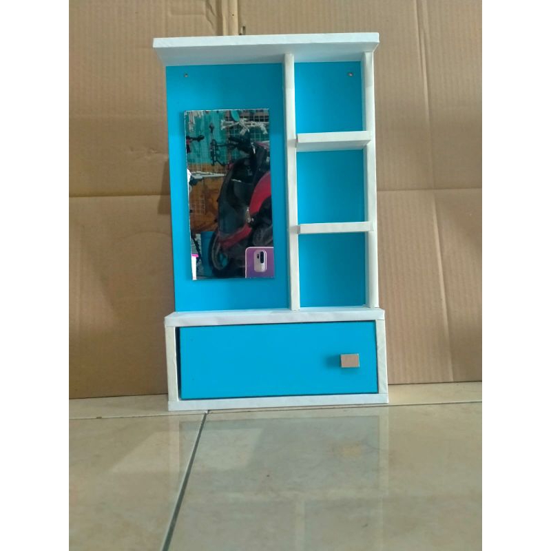 READY SETOK SIAP KIRIM RAK KOSMETIK LACI GANTUNG MINI/CERMIN RIAS/ MINIMALIS RAK RIAS KOSMETIK RAK R