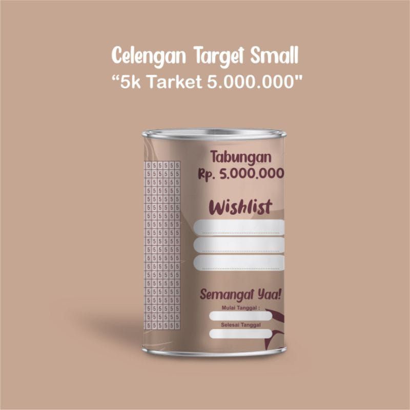 CELENGAN TARGET VIRAL, CELENGAN TARGET SMAL MURAH, TABUNGAN TARGET (5K GET 5JT)