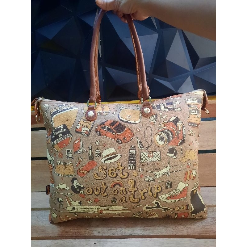 Brera Art Fever Tote Bag, Set out on a trip series Authentic