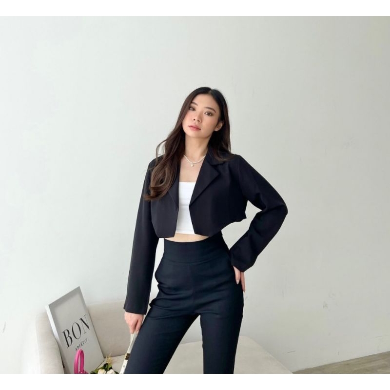 blazer crop wanita premium - cropped wanita - crop top wanita - blazer crop korea stayle crop wanita