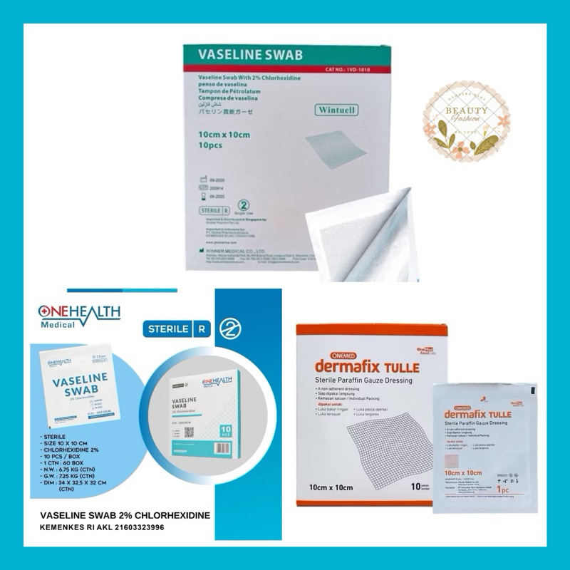 SUPRATULE VASELINE SWAB UKURAN 10x10 Satuan