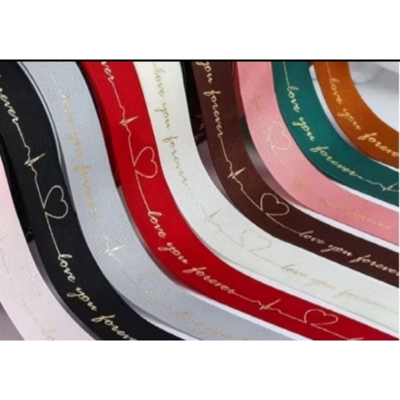 

Pita Love You Forever Gg Ribbon 25 mm Per Yard ( 90 cm) Pita Parcel Gift Hampers Pita Gg Ribbon 2,5 cm DIY Crafts Grossgrain