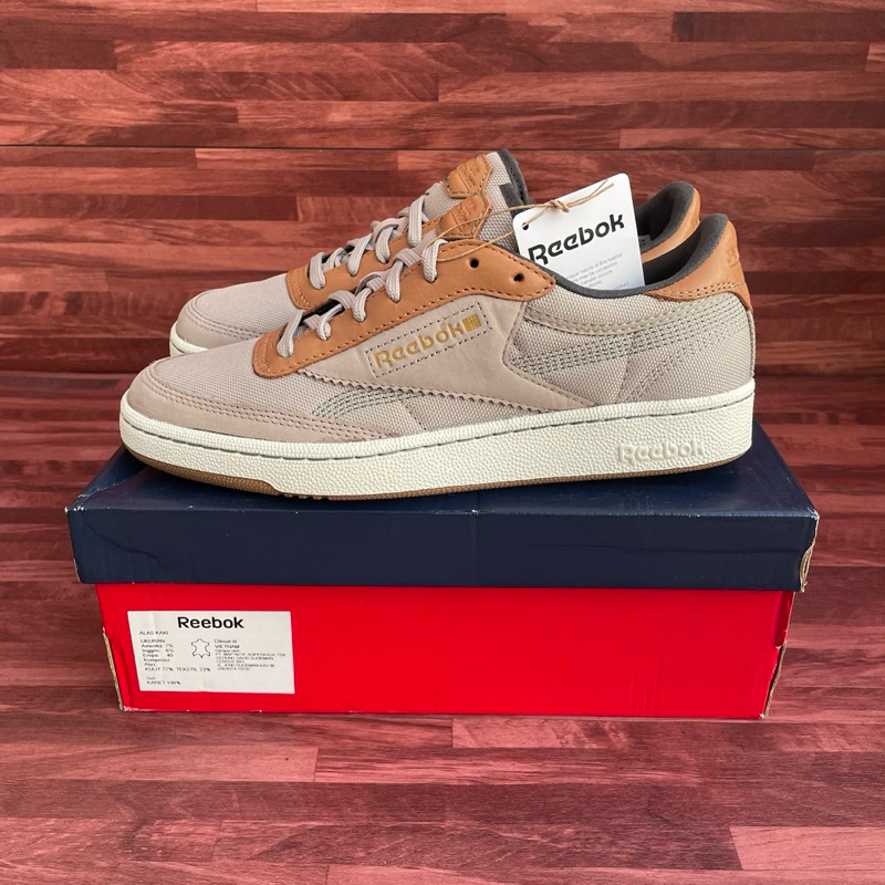 Reebok Club C85 Vintage Brown J.W Foster ORIGINAL RESMI MAP