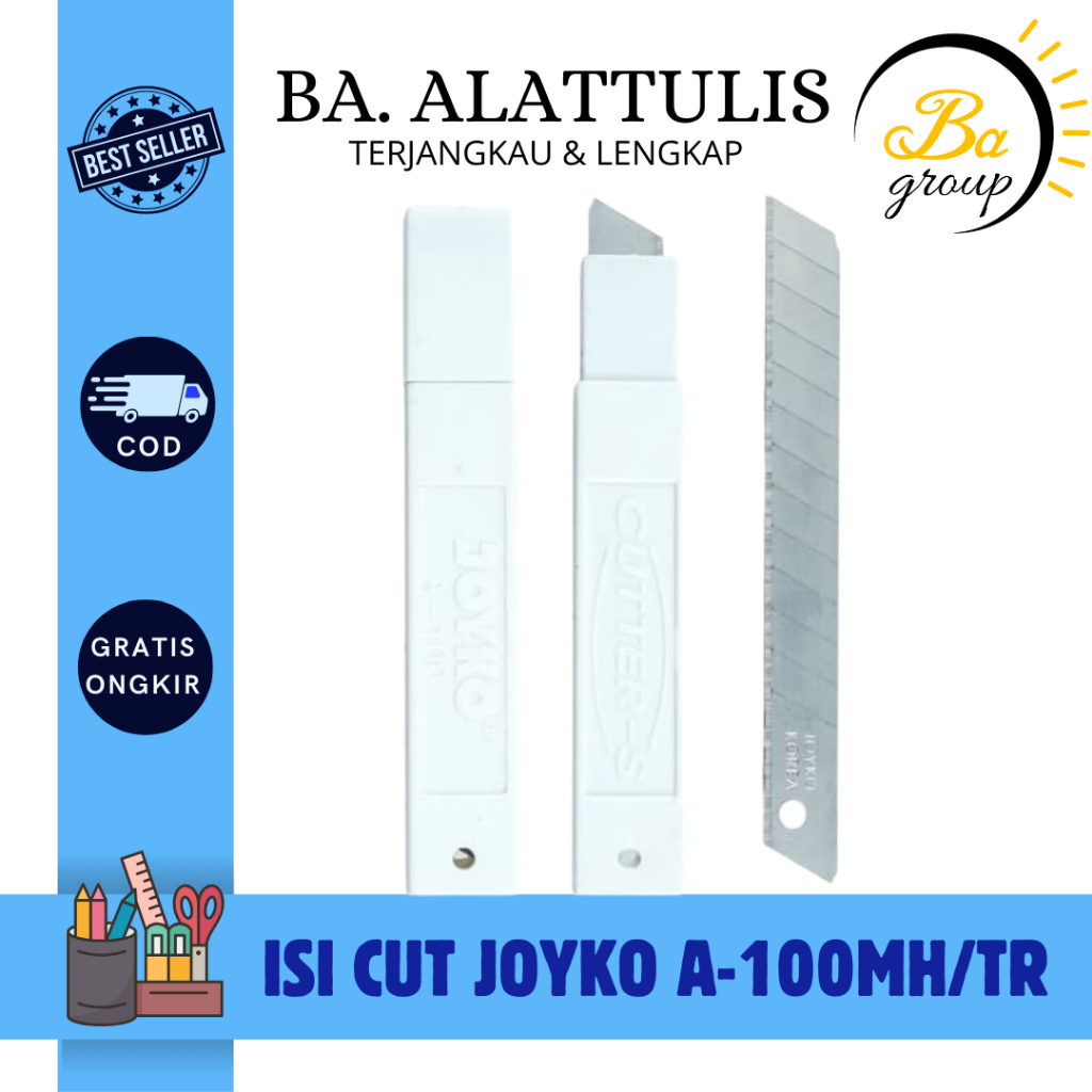 

Cutter Blade Refill Isi Pisau Pemotong Joyko A-100 1 Tube 5 Pcs - BA.ALATTULIS
