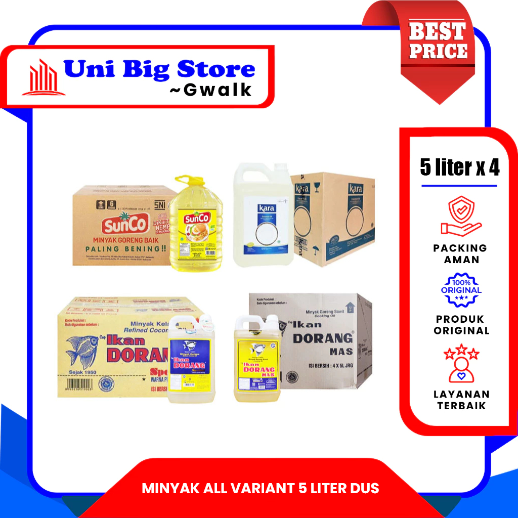 

MINYAK GORENG IKAN DORANG MAS SPESIAL KARA SUNCO DUS - (5 liter x 4 pcs)