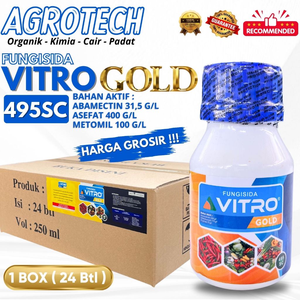 VITRO GOLD 495SC 250ml Fungisida Sistemik Atasi Penyakit Jamur Tanaman Harga Kulak