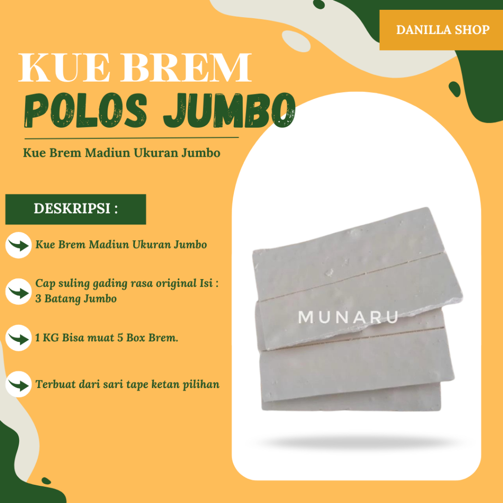 

KUE BREM MADIUN UKURAN JUMBO 3 LAPIS Premium