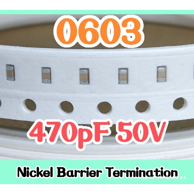 10pcs Multilayer Ceramic Capacitors SMD 0603 1608 50V 470pF 50V 0.47nF 470 pF 0.47nf