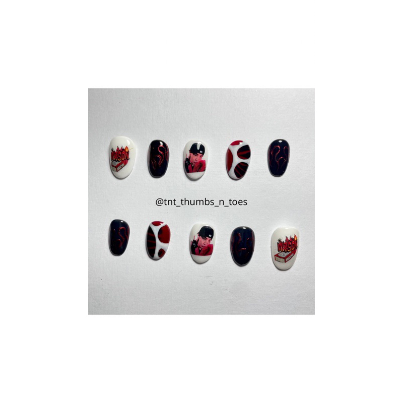 jhope BTS | J-Hope Arson Press On Nails 006 | Kpop Nail art