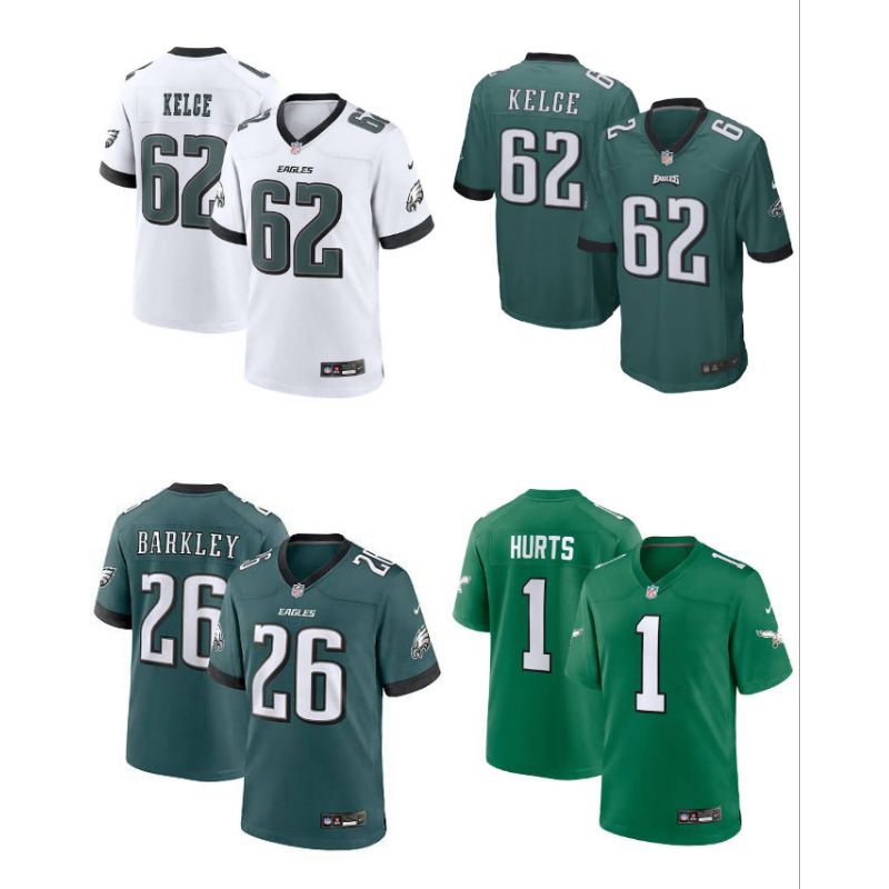 JERSEY NFL AMERICAN FOOTBALL PHILADELPHIA EAGLES KELCE GRADE ORI JERSEY BIG SIZE