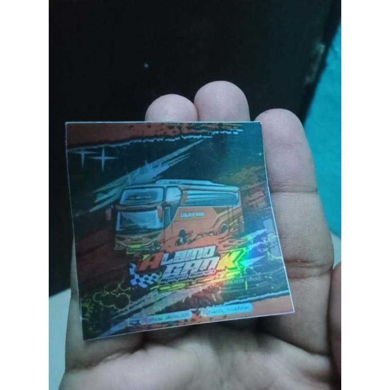 

stiker bus Sanjaya trans ( albino ) asli dari PO hologram graftac 5 RB isi 2