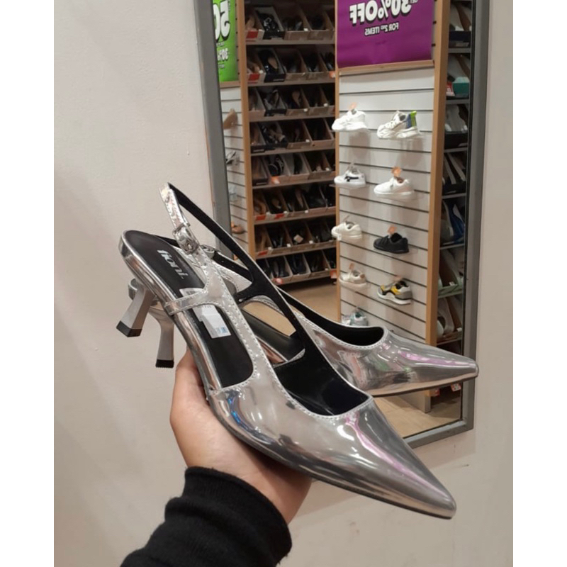 ❗️SALE Payless Fioni Womens Anniki Slingback Heels - Silver