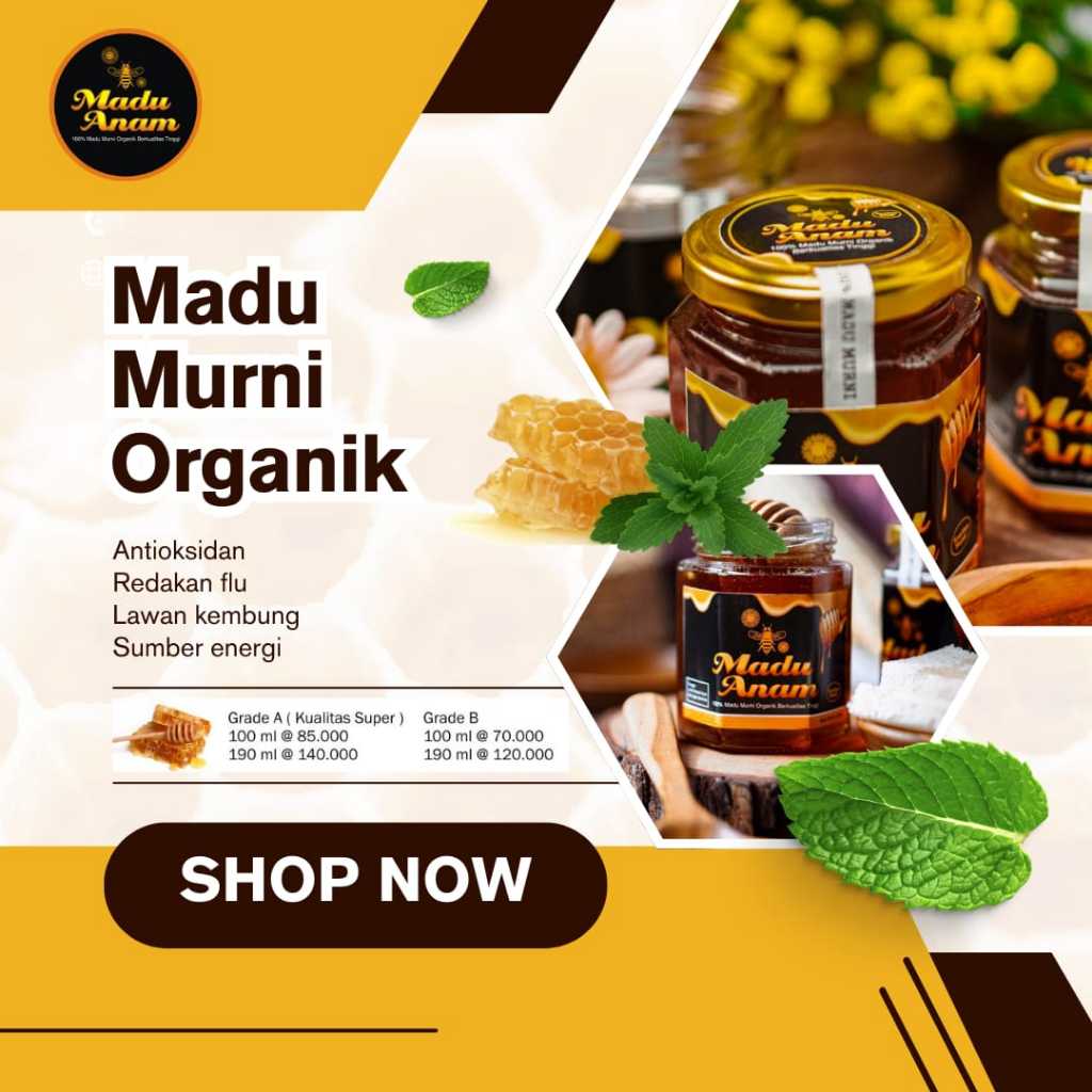 

Madu Anam 100ml | Vitamin Daya Tahan Tubuh Keluarga | Mood Booster Alami | Sumber Energi