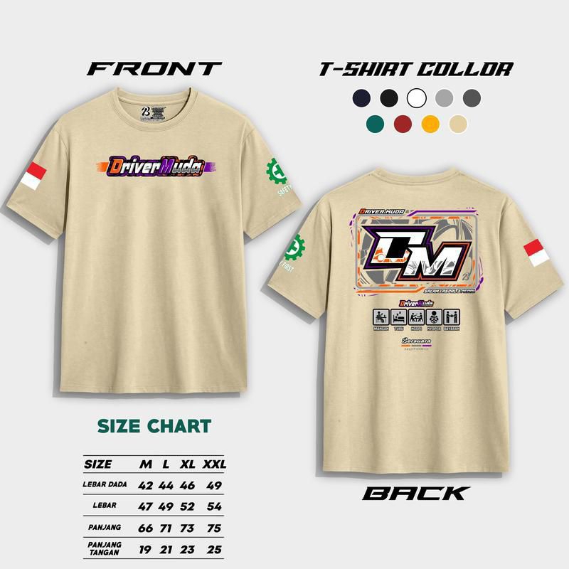 Kaos Driver Muda DM/Baju T-shirt Distro Driver Muda Premium Unisex