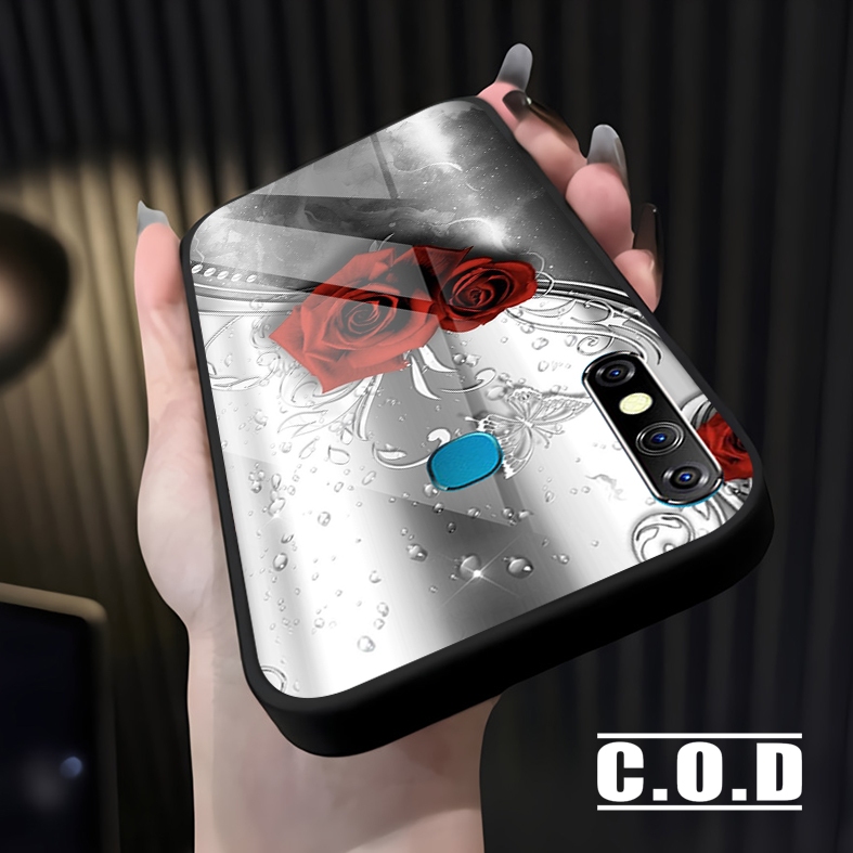 Qua Case Softcase Hp Infinix NOTE 8 Terbaru Case kaca kilau glosy -softcase infinix - case RG844
