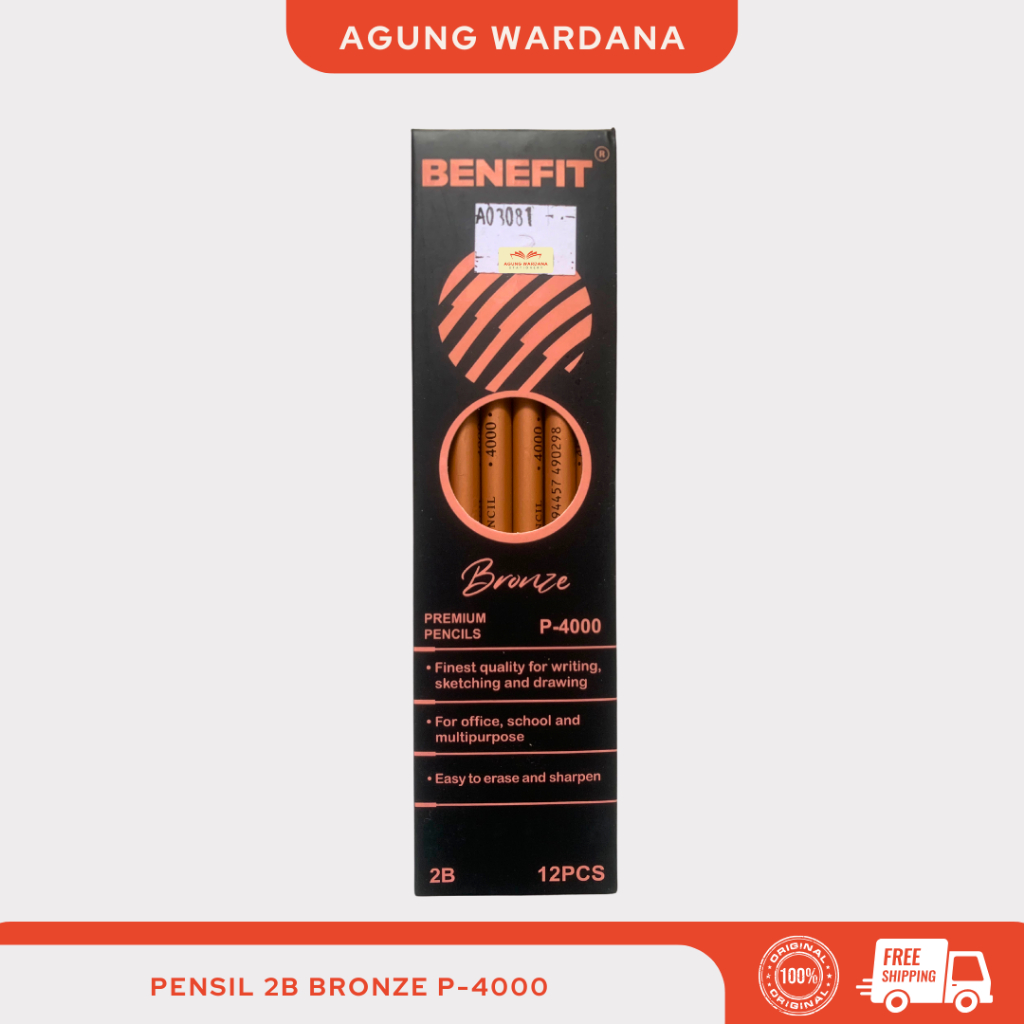 

BENEFIT PENSIL 2B BRONZE P-4000 ISI 12 PCS