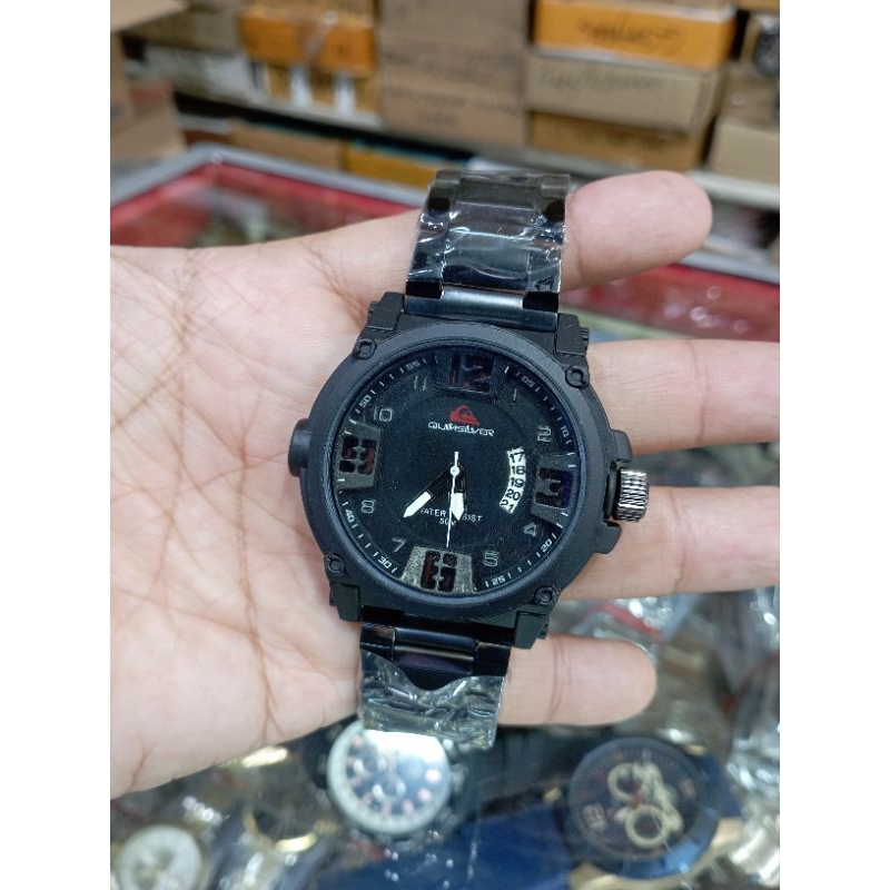 jam tangan pria sport all black Ripcurl tanggal