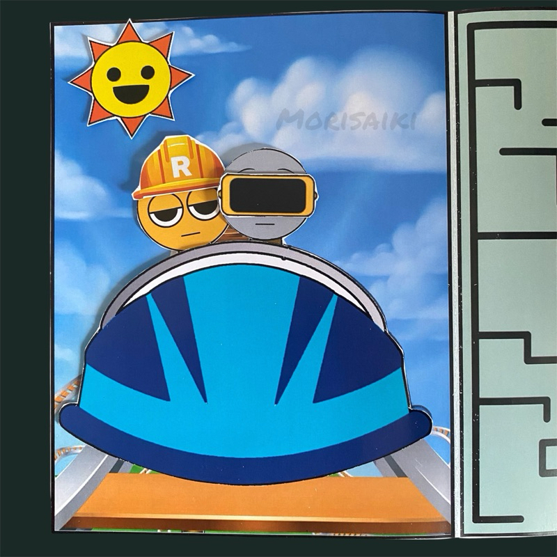 Paper Book Sprunki Roblox Mainan Anak Perempuan Dan Laki Laki Buku Busy Books Mainan Bongkar Pasang