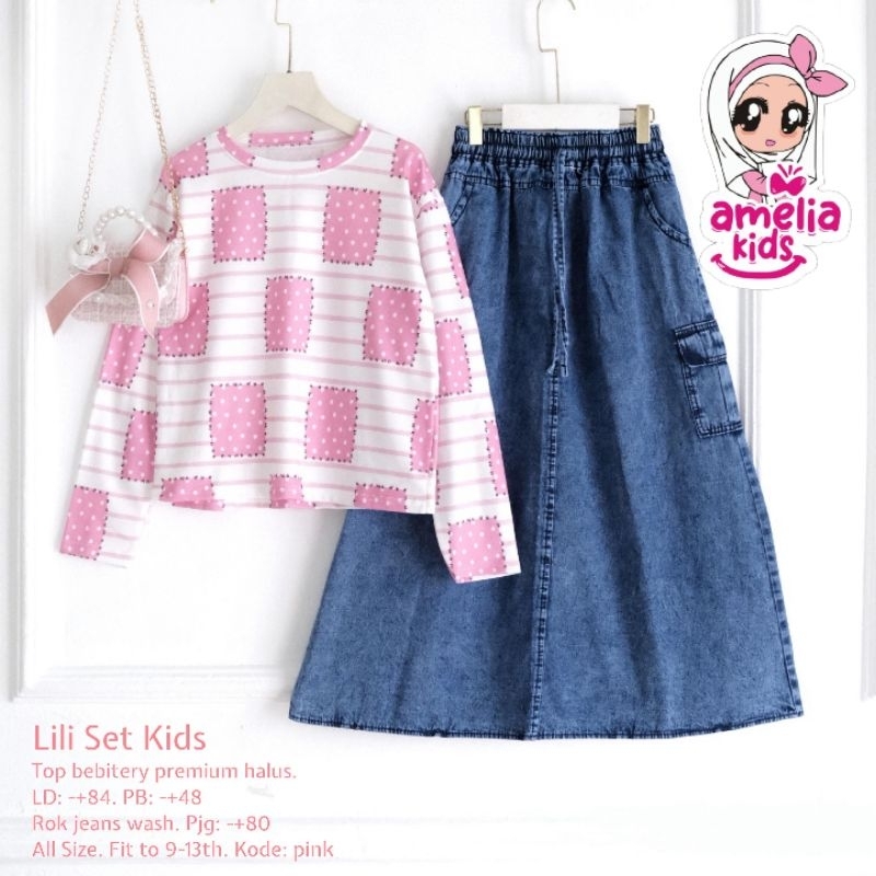 BAJU ANAK PEREMPUAN LILI SET KIDS BY AMELIA TERBARU