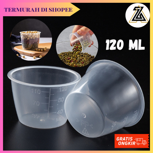 AKEZ GELAS TAKAR BERAS 120 ML PENAKAR GELAS UKUR BERAS MINI TEBAL FOOD GRADE MEASURING CUP GLASS PLA