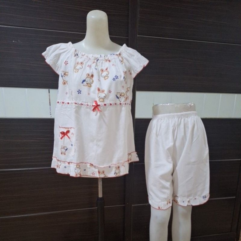 preloved stelan baju tidur Ziranmei bahan tipis terawang